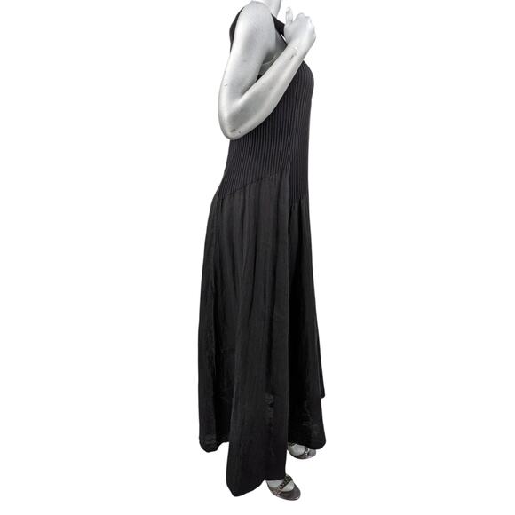 FENINI Whimsigoth Balloon Hem Maxi/Midi Dress Cotton Ribbed Tank & Linen Skirt M - Picture 5 of 14